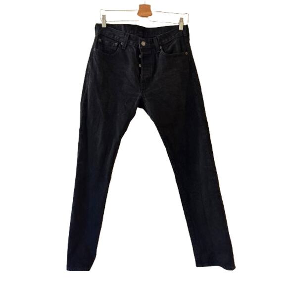 Levi's Strauss & Co. Men's 501 Jeans 30x30 Black Button Fly Straight Slim Fit - Picture 1 of 8